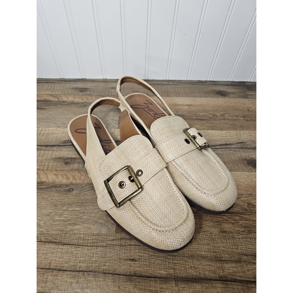 Zodiac Eve Raffia Sling Back Flats Shoes Women's Size 11 Preppy Nautical Career